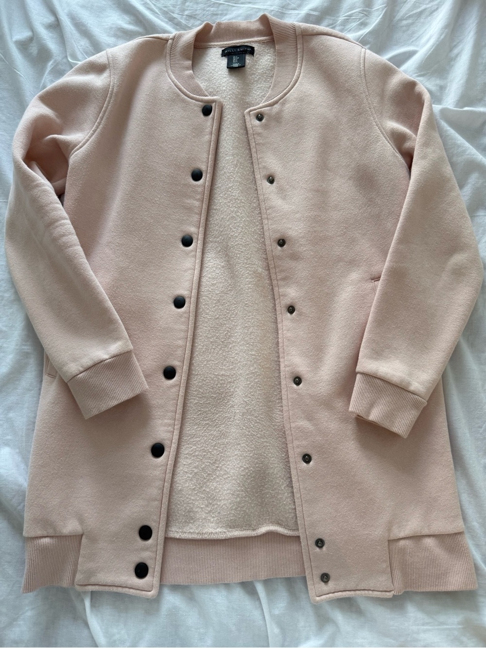 Willi Smith Soft Blush Pink Snap-Front Coat